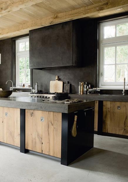 Küche mit beton Arbeitsplatte