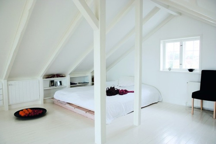 Weiß Dachgeschoss Schlafzimmer