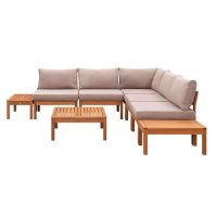 Le Sud modulaire loungeset Orleàns V1 - taupe - 8-delig