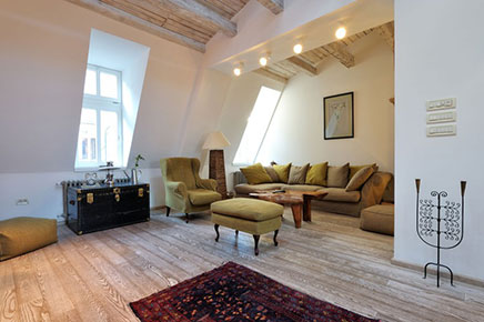 Authentieke woonkamer met nieuw design