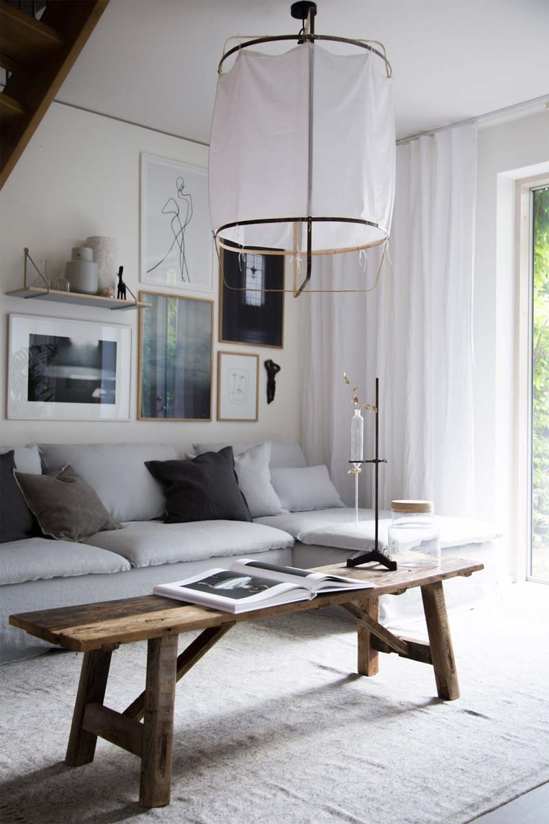 10x Hanglamp boven salontafel
