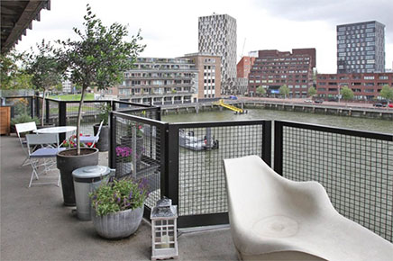 Balkon ideeen van voormalig pakhuis Rotterdam