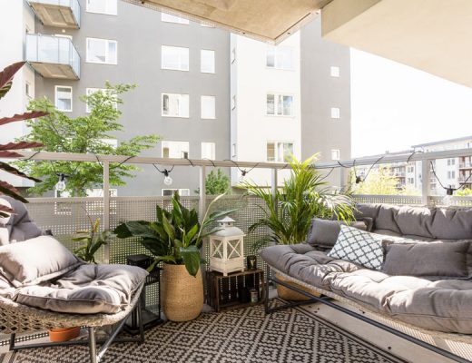 Balkon inspiratie van een klein appartement van 46m2