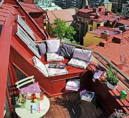 Balkon inspiratie van een zomers Zweeds appartement