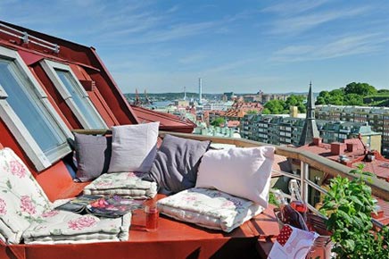 Balkon inspiratie van een zomers Zweeds appartement