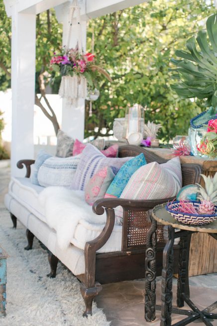 Bohemian bruiloft in de tuin