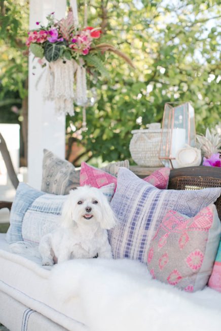 Bohemian bruiloft in de tuin