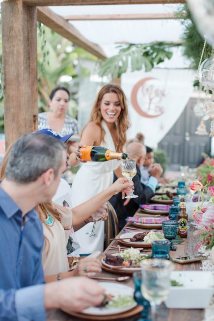 Bohemian bruiloft in de tuin