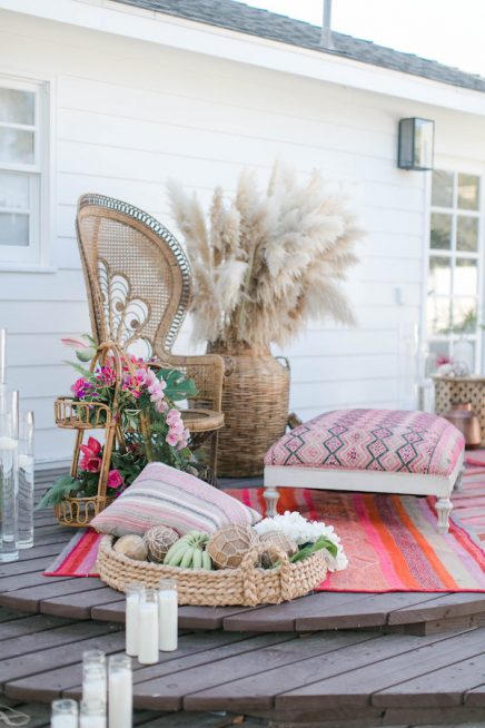 Bohemian bruiloft in de tuin