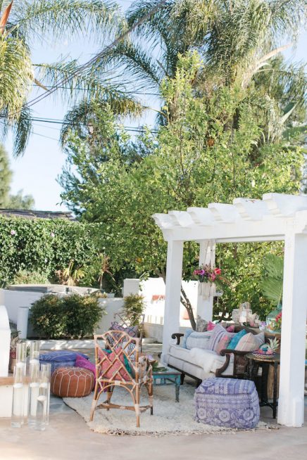 Bohemian bruiloft in de tuin