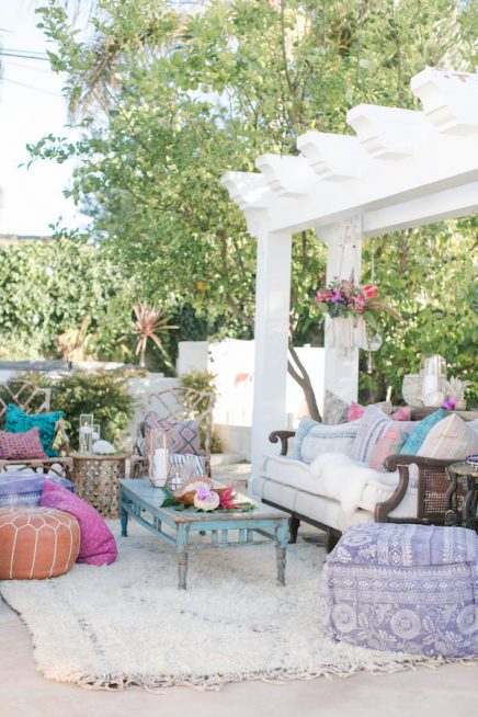 Bohemian bruiloft in de tuin