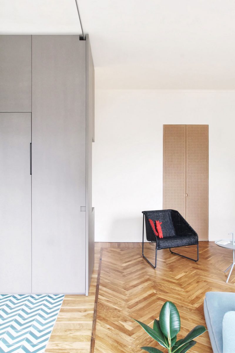 Dit kleine appartement is creatief ingericht met een flexibele logeerkamer!