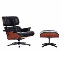 Eames Lounge Chair + Ottoman - Kersen / Nero Premium Leather / Black - € 8.730