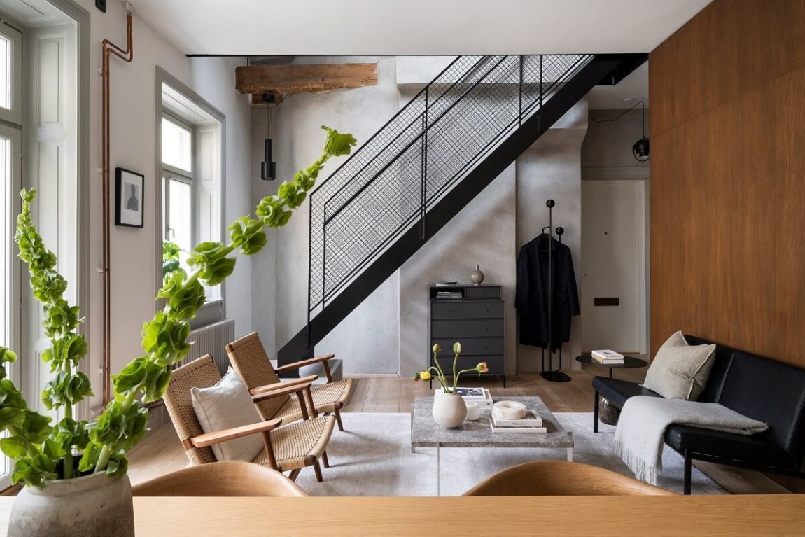 Een stijlvolle Scandinavische loft met karakter