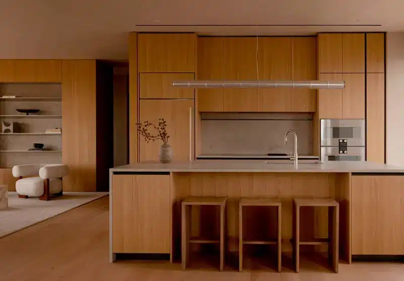 eikenhouten keuken eiland tafel