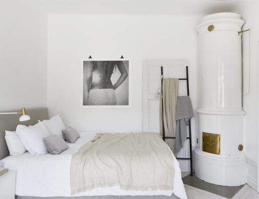 Frisse chique slaapkamer met gouden details
