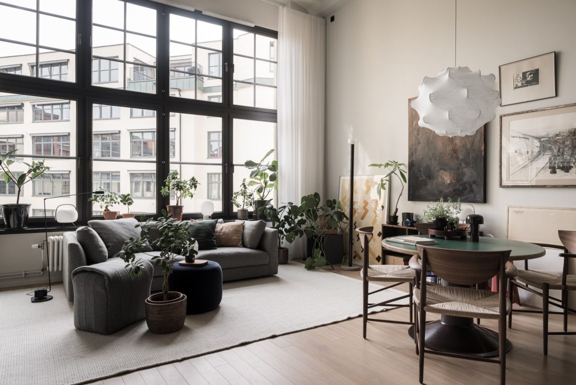 Dit stoere Loft appartement van 67m² heeft een modern en luxe afwerking ...