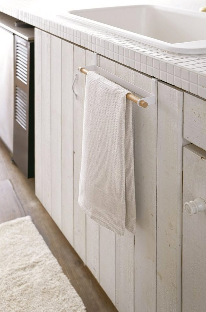 handdoeken ophangen keuken mooie stang