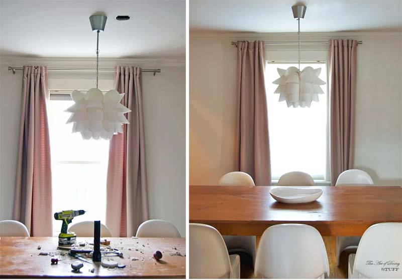 hanglamp aan plafond verplaatsen lichtpunt