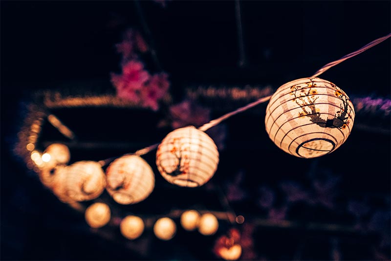japanse lantaarns kerstdecoratie