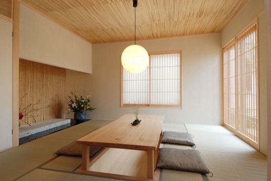 Japanse tatami matten in huis