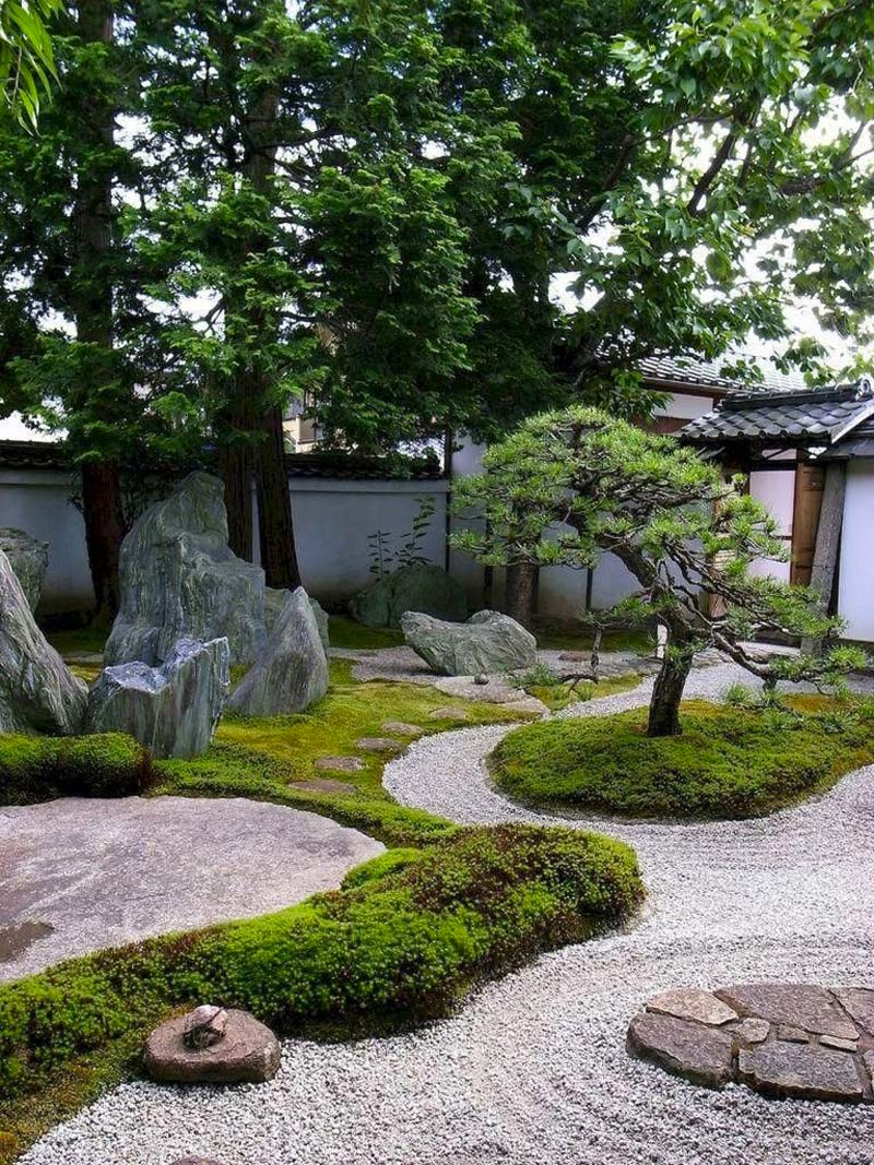 japanse tuin rotsen stenen