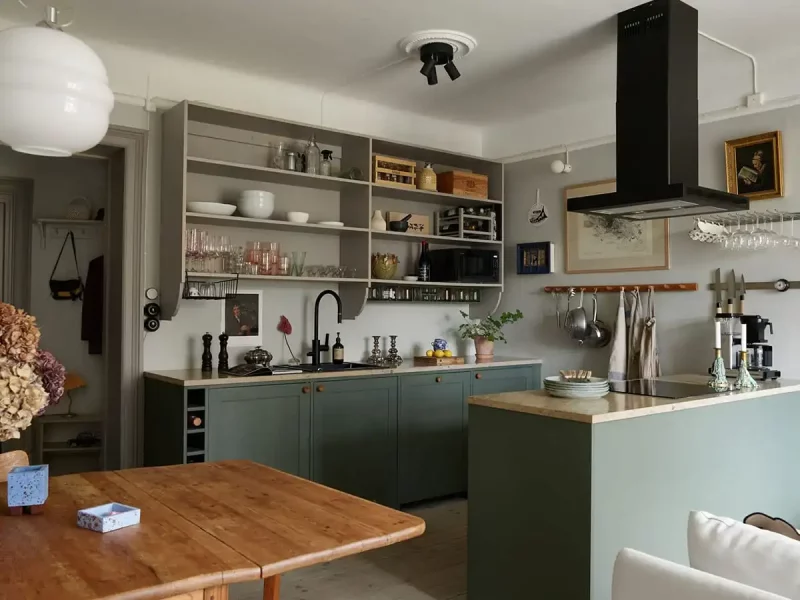 keukengerei ophangen houten haken magneetstrip messen