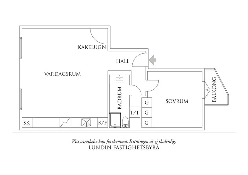 klein appartement indeling