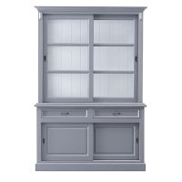 HSM Collection Buffetkast Provence 150cm Grijs/Wit Grenen/Glas € 1.735,00