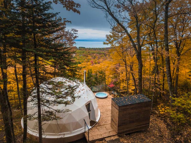 leuke hotels canada Dômes Charlevoix Quebec