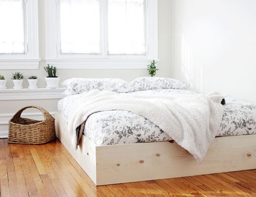 Minimalistisch DIY houten bedframe