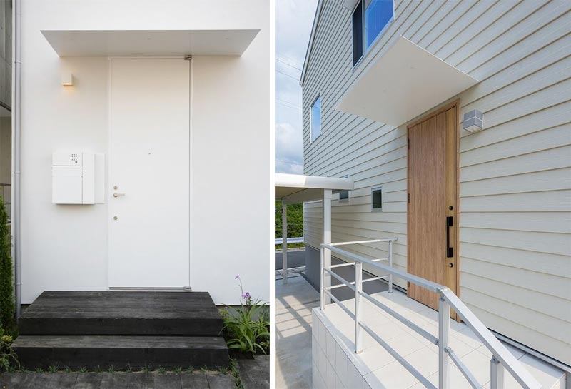 Een deurluifel hoeft niet op te vallen. Hoewel deze minimalistische witte deurluifels niet opvallen, zijn ze wel super stijlvol en passen ze perfect bij de stijl van het huis.