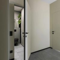 moderne kleine badkamer grijs grijsgroen zwart