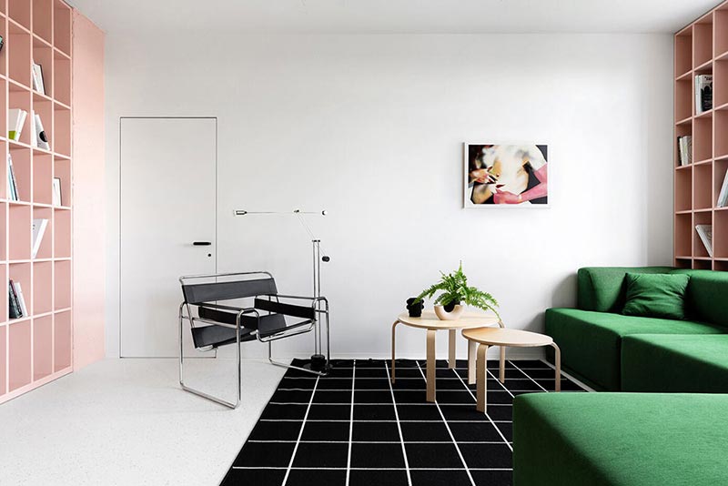 moderne woonkamer kleurrijke meubels