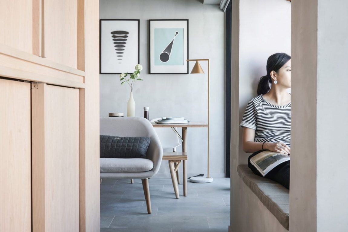 Een nieuwe indeling en interieurontwerp voor een klein appartement uit Hong Kong van 33m2