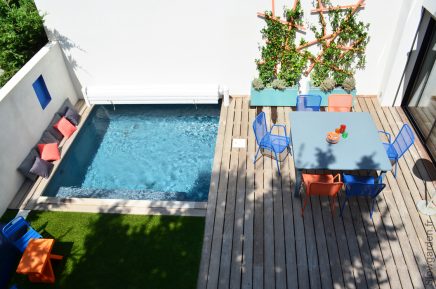 Onderhoudsvriendelijke tuin met zwembad