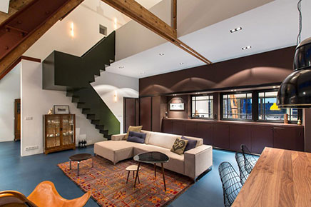 Ontwerp loft appartement oud schoolgebouw in Amsterdam
