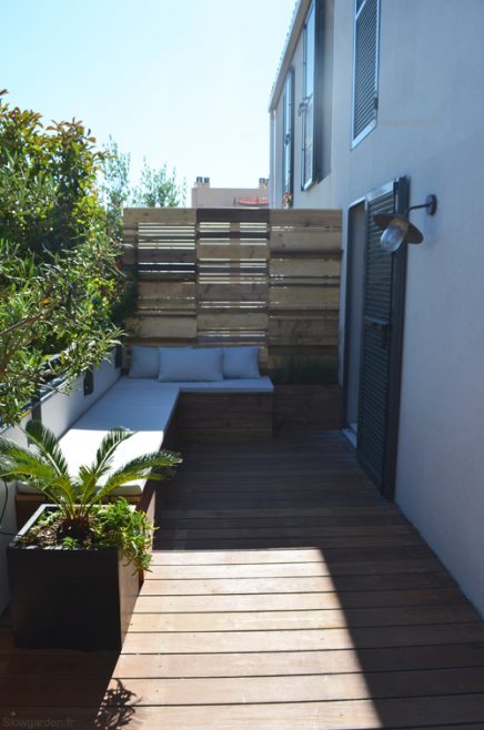 Ontwerp zonnig balkon terras van 30m2