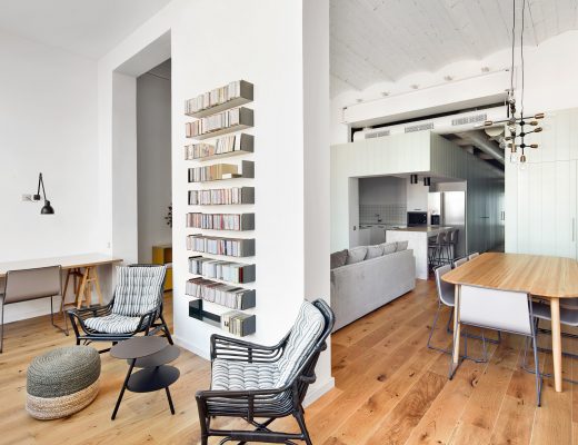 Dit oude kantoorpand is Barcelona is omgetoverd in een ruim stoer loft appartement