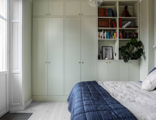 Perfecte slaapkamer met inbouwkast van een klein appartement van 39m2