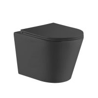 QeramiQ Dely Wandclosetpack - 36.3x51.7cm - diepspoel - rimless - softclose zitting - mat zwart | 250,-