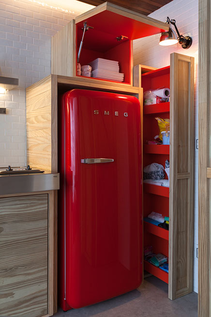 Rode smeg koelkast