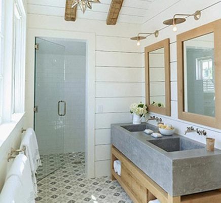 Rustieke badkamer van landelijke woning