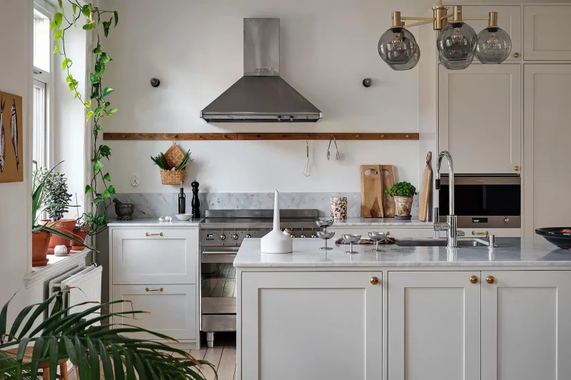 rustieke houten haken keukengerei ophangen