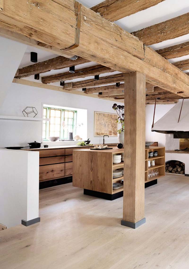 rustieke houten keuken