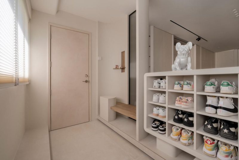 schoenenkast smalle kleine hal scheidingswand