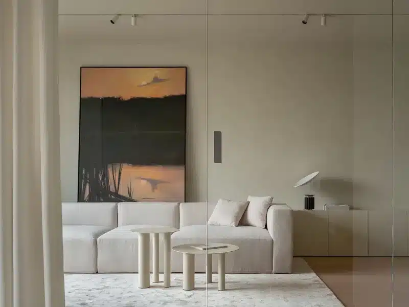 serene kleuren moderne woonkamer