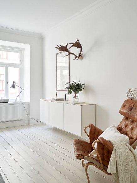 Simpele mooie styling voor de verkoop van Zweeds appartement