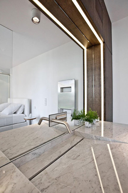 Slaapkamer met sfeer van een designhotel