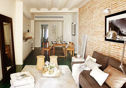 Stijlvol ingericht klein appartement in Barcelona